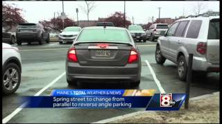 Portland changing Spring Street to reverse angle parking