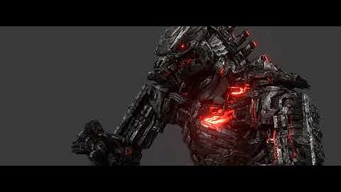 (Blender) Mechagodzilla test animation