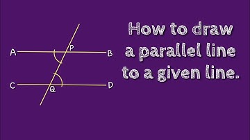 How to draw a parallel line to a given line. @SHSIRCLASSES