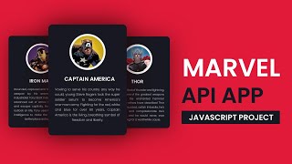 Marvel API App | Javascript Tutorial With Source Code screenshot 4