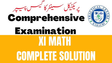 11th Class Maths Practical Center Complete Guess Paper with Solution Karachi Board Preparation 2022