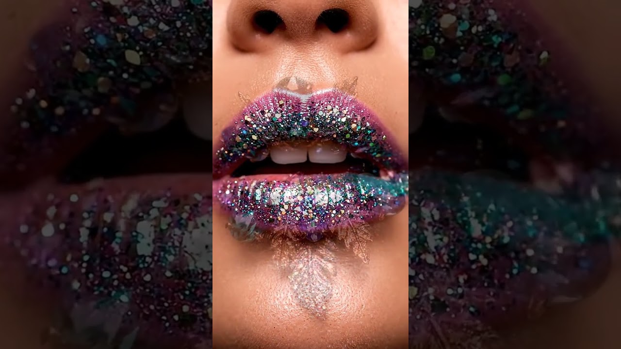 Feather Gem Ring Lip ASMR 💄✨ | Closeup Lips, Heavy Feather Gems & Soft Sparkle Sounds