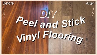 Peel and Stick Vinyl Flooring | Room Transformation | Under $150 | Art of Jael