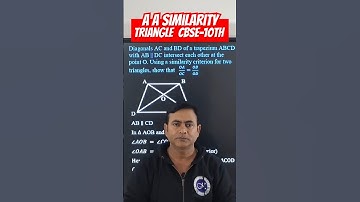 Diagonals AC and BD of a trapezium ABCD with AB || DC intersect each other at the point O. Using a..