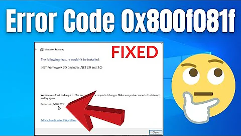 How to Fix .Net Framework 3.5 Error 0x800f081f in Windows 10 | Working