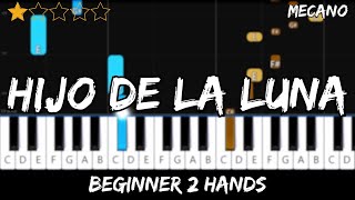 Mecano  Hijo De La Luna  Easy Beginner Piano Tutorial  For 2 Hands