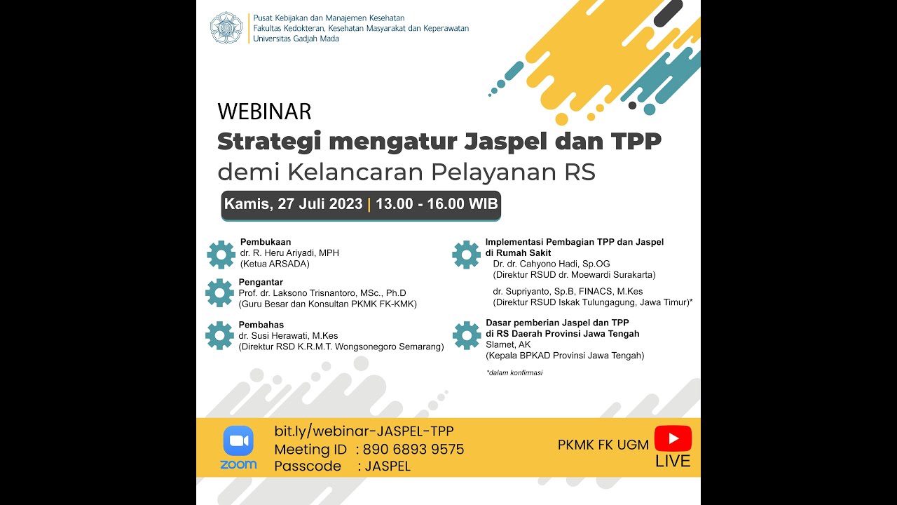 Webinar Strategi mengatur Jaspel dan TPP demi Kelancaran Pelayanan RS