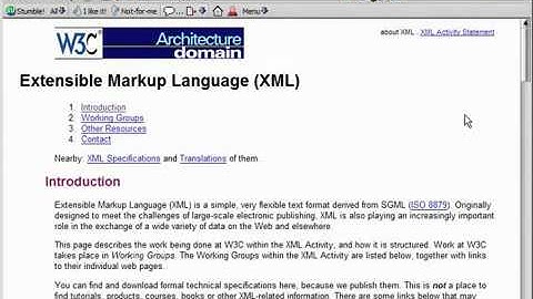 XML Tutorial   7 XML & W3C Standard