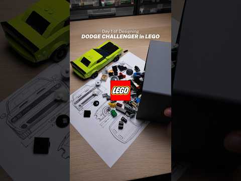 Day 1 of designing the dodge challenger in Lego! #moc #lego #dodgechallenger