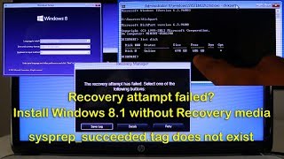 FIX BOOT UP ERROR and Successfully install Windows 8.1 when recovery media fails