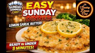 Lemon, Garlic, Sherry Chicken Under 8 Min. Video!