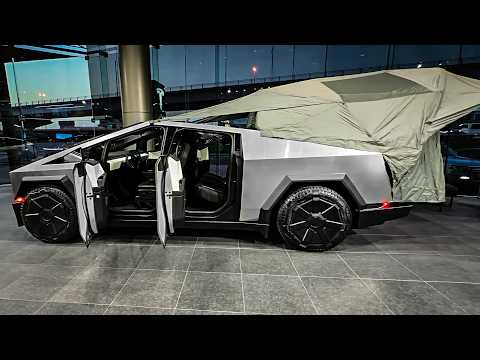 Tesla Cybertruck Camping 2026 - Full interior Exterior Details