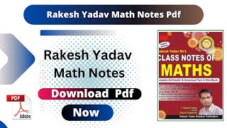 Rakesh Yadav Maths Class Notes Pdf | Rakesh Yadav Maths Class Notes Pdf Download screenshot 3