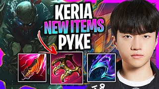 KERIA IS SO CLEAN WITH PYKE WITH NEW ITEMS! | T1 Keria Plays Pyke Support vs Poppy!  Season 2024