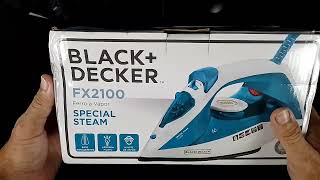 Ferro de Passar Roupa Black Decker a Vapor 1200w FX2100 - UNBOXING