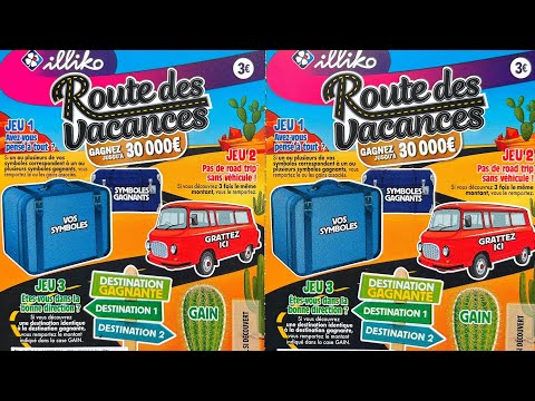 ROUTE DES VACANCES !! NOUVEAU JEU À GRATTER FDJ !! Grattage de 15 tickets !!