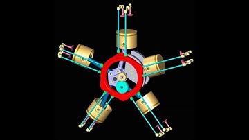 radial engine animation