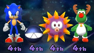 Mario Party 9 Minigame - Sonic Vs Urchin Vs Yoshi Vs Birdo