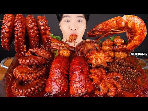 #1 Mukbang ASMR hải sản siêu cay Hàn Quốc siêu to | tôm | mực | bạch tuộc | 2Day Food cinema Mới Nhất