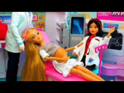 Barbie Doctor Doll Hospital Toy Ambulance Routine Baby Doll Play