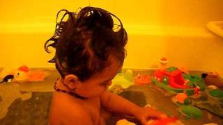 Yaz Baby talking at Bath Time!