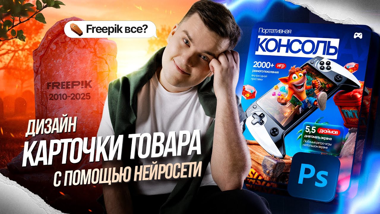 Карточка в нейросети? Нет! / Photoshop + Midjourney / IB Design
