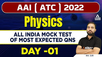 AAI ATC Preparation | AAI ATC Physics | All India Mock Test  of Most Expected Qns. #1 | By Rk sir