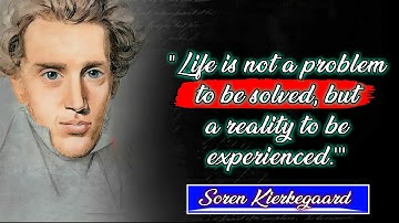 Life is not a problem to be solved, but a reality to be experienced." | Soren Kierkegaard Qoutes