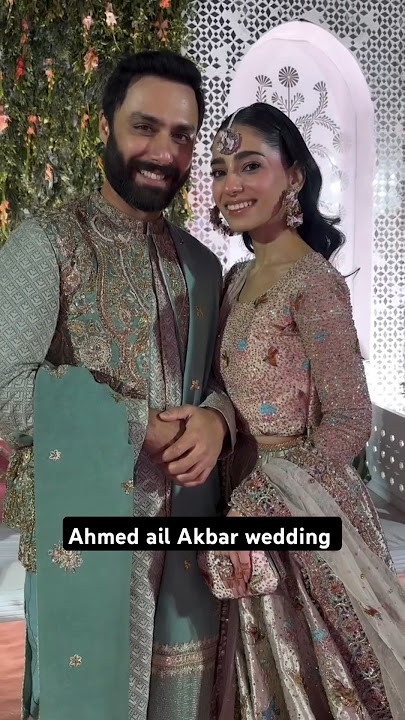 Ahmed ail Akbar with his wife looking Gorgeous #ahmedaliakbar #wedding #celebrity #parizaad #mehndi