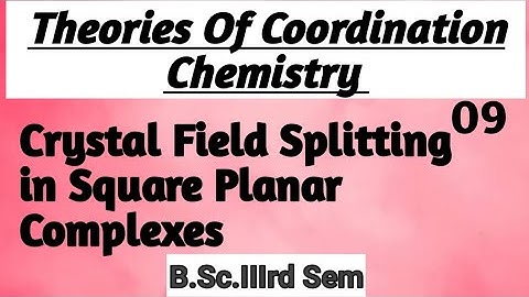 Crystal Field Splitting in Square Planar Complexes @NOBLECHEMISTRY
