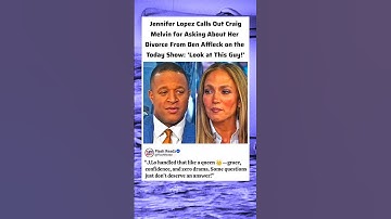 Jennifer Lopez Shuts Down Awkward Divorce Question on Live TV! #jenniferlopez #jlo #shorts