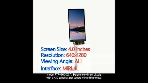 Touchscreen 640x1280 IPS TFT LCD Display Module Panel MIPI Interface ST7703