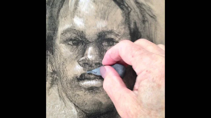 Charcoal Portrait Demonstration by Irene Vitale at Riebe's Artist Material, Inc Feb 2016