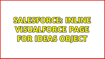 Salesforce: Inline visualforce page for Ideas object (2 Solutions!!)