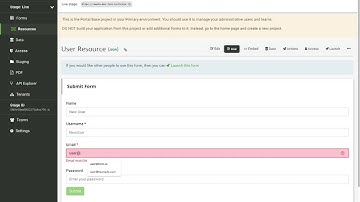 User Account Creation For The Deployed Form.io Portal