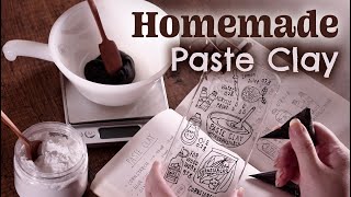 【レシピ】樹脂粘土を使わないホームメイドのペーストクレイの作り方  How to make homemade paste clay without using resin type clay