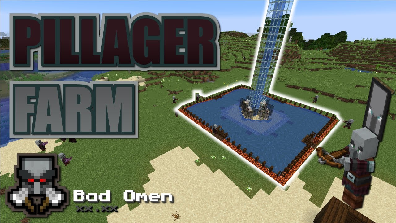 Minecraft Efficient Pillager Farm Bad Omen Farm Youtube