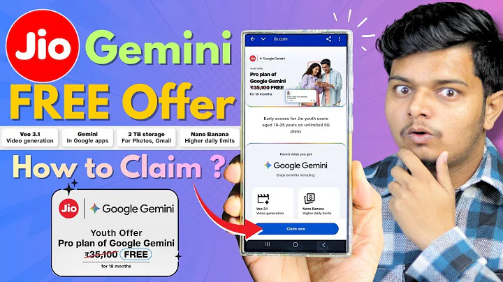 Jio Gemini FREE Offer | How to Claim Jio Google Gemini Ai Subscription
