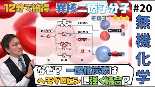 【無機化学 20 】異核二原子分子とヘモグロビンと一酸化炭素中毒の理由 「12分で納得」