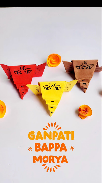 Easy Paper Origami Ganesh for Ganesh Chaturthi Decoration Idea #ganeshchaturthi #artshorts #shorts