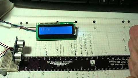 Ultrasonic sensor distance demonstration