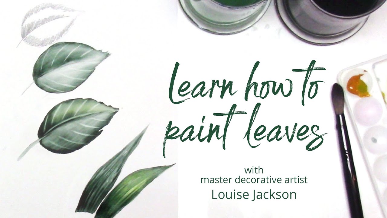 How to paint leaves in watercolors or acrylics. YouTube