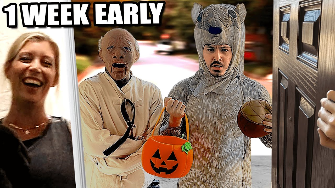 We went Trick or Treating BEFORE Halloween - YouTube