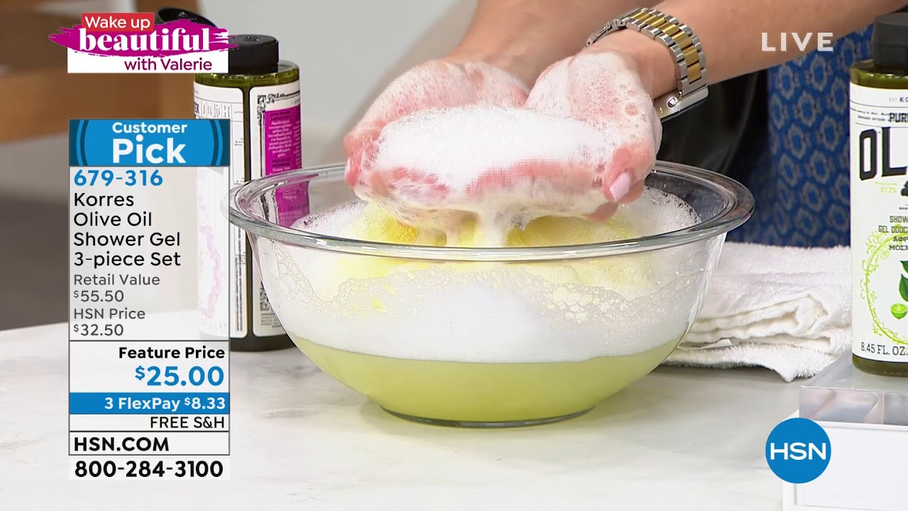 Korres Olive Oil Shower Gel 3piece Set YouTube