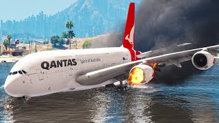 Aruba Air Bus 380 Taking Off From Los Santos Lost Control At High Altitude | Emergency Landing GTA 5