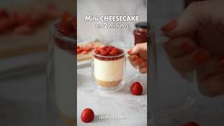 Mini CHEESECAKE en 2 minutos 🍓 #postresfaciles