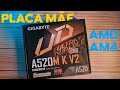 Gigabyte a520m k v2  placa me boa e barata unboxing em 2024