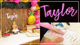 DIY Neon Sign | Budget Friendly Party Decor