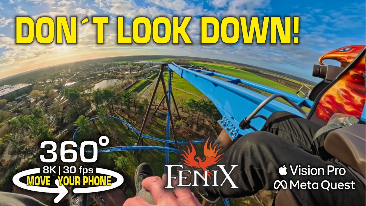 FENIX 360 VR EXPERIENCE | 8K POV: НЕ СМОТРИТЕ ВНИЗ! | Лучшие американские горки Товерленда 2026 года