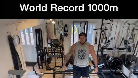 Mikael Westerstrom World Record 1000m Indoor rowing on concept 2 with slides